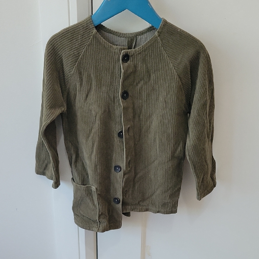 Gaya Lab Olive Green Kids Corduroy Shirt
